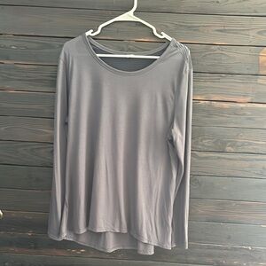 Gray Long Sleeve Women's Top